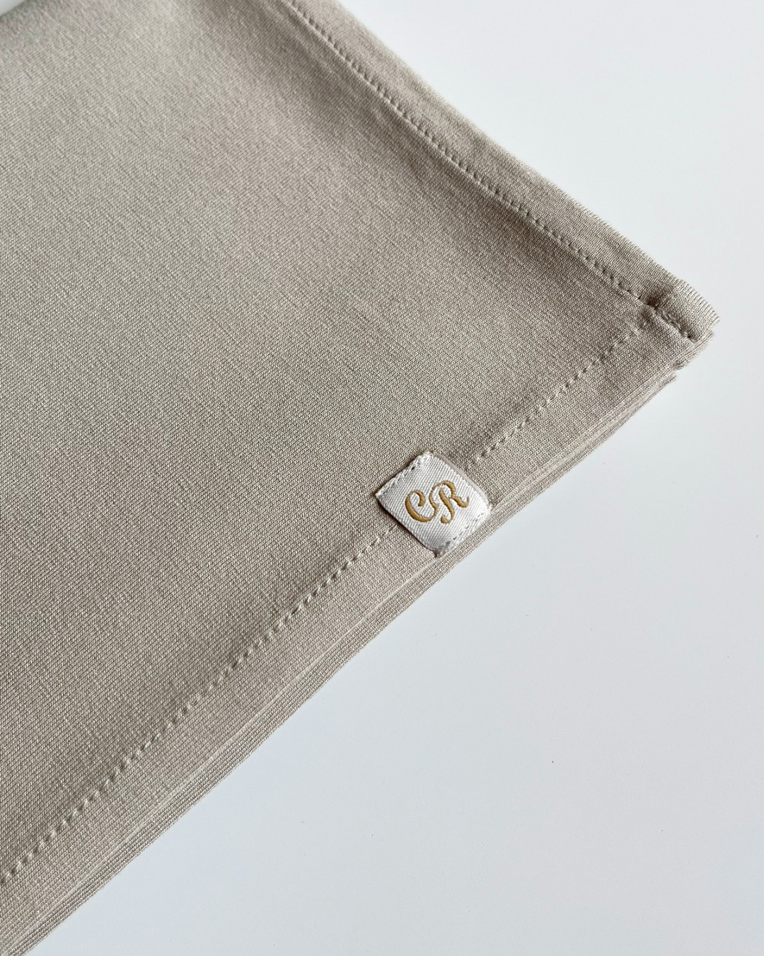 chale en jersey beige vue de details
