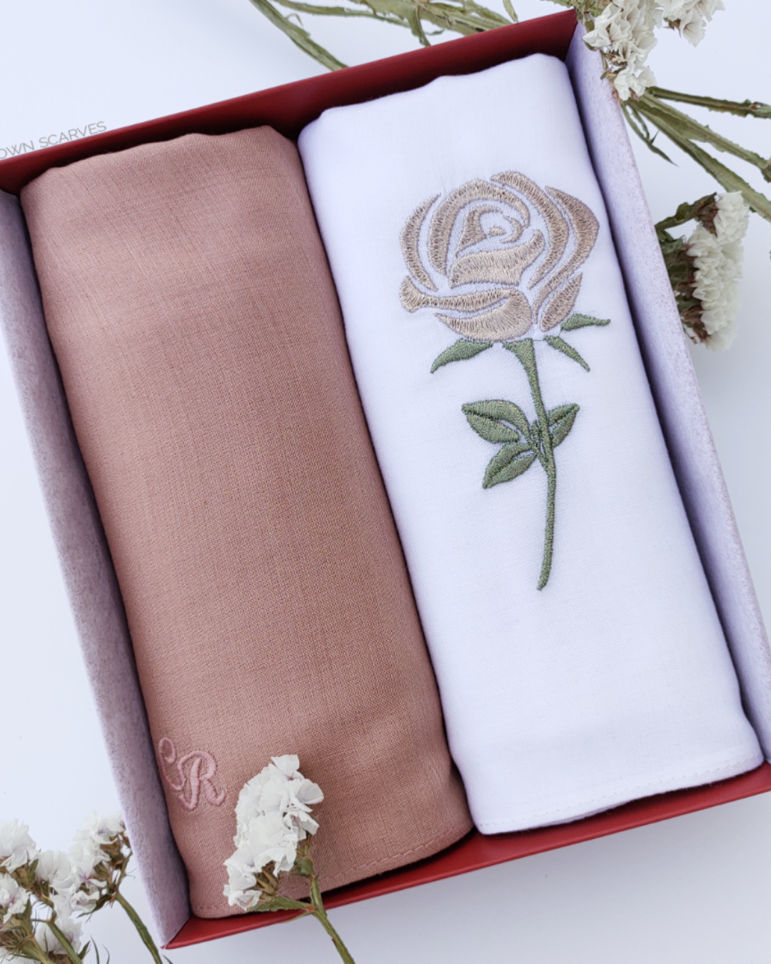 Nude pink cotton veil gift box