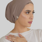 bonnet pour hijab marron clair