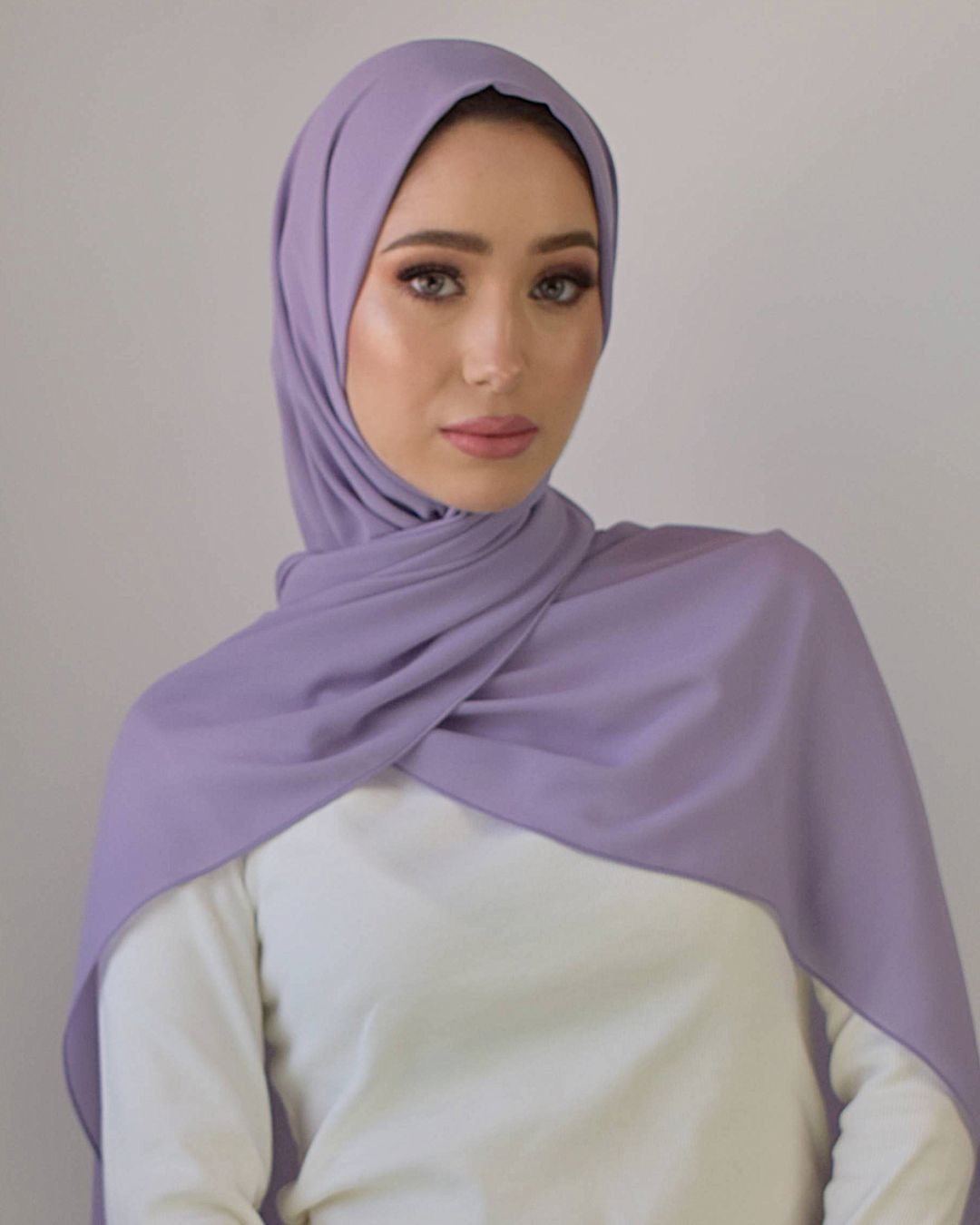 chale en crepe chiffon violet