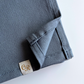 chale en jersey bleu jean vue de details