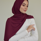 Châle en jersey burgundy femme – écharpe légère et pratique Crown Scarves