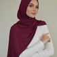 Châle en jersey burgundy femme – écharpe légère et pratique Crown Scarves