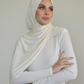 Châle en jersey crème femme – écharpe légère et pratique Crown Scarves