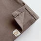 chale en jersey marron clair vue de details