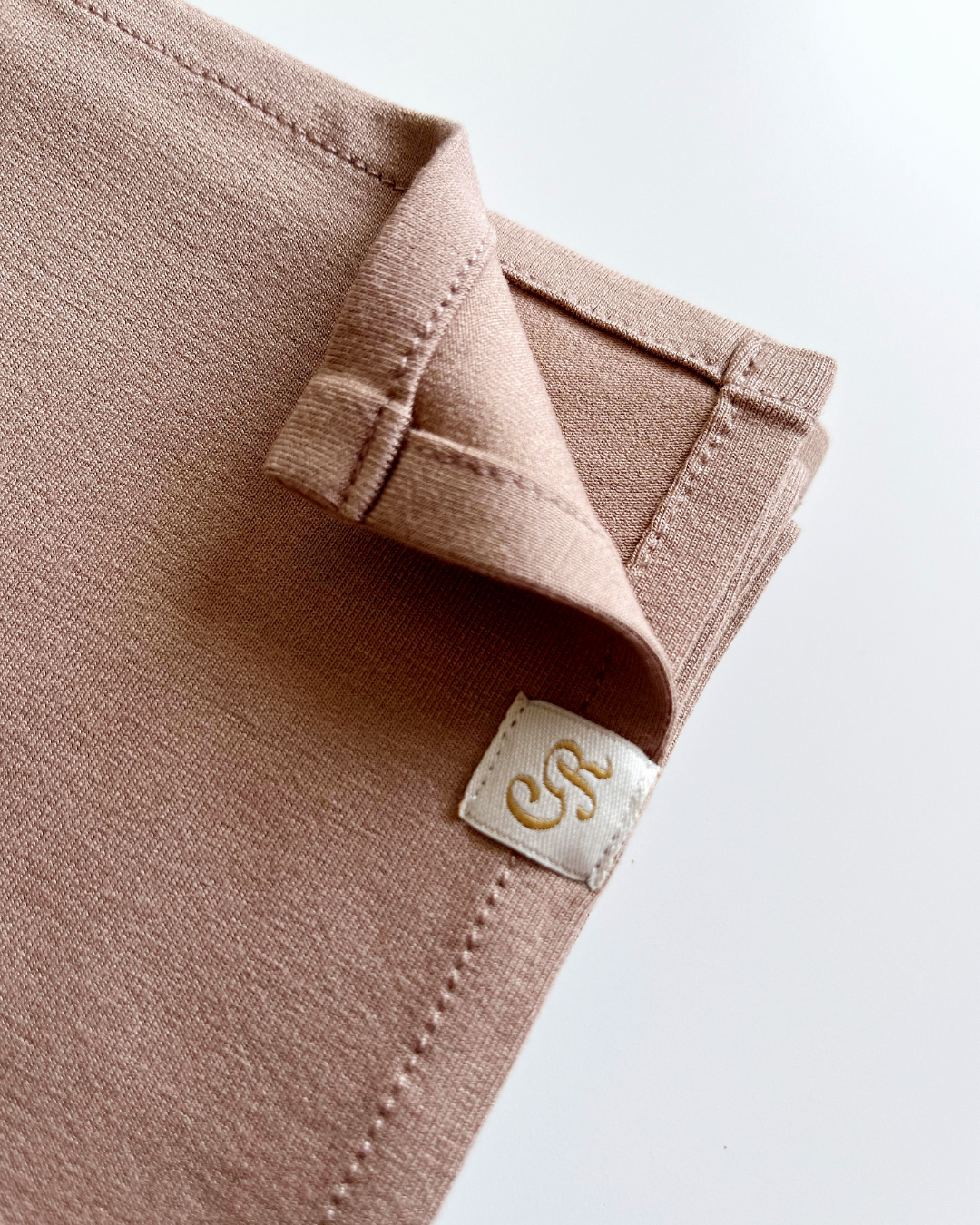 chale en jersey rose came vue de details